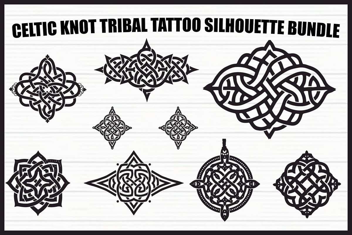 Celtic Knot Tribal Tattoo Bundle, an Illustration by Designs_River (Photo 1 of 9)