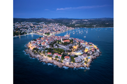 Aeriel view of old town with street, an Architecture Photo by den-belitsky