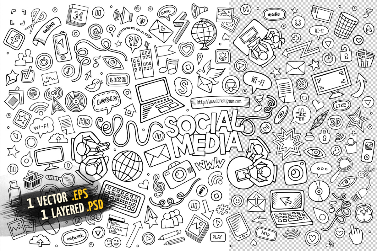 Social Media Objects & Symbols Set, an Object Graphic by BALABOLKA (Photo 3 of 4)