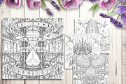 80 Alien Ruins Coloring Pages Bundle, a Brochure Template by LA Design (Thumbnail 6 of 10)
