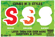 Snake City - Layered Font, a Script Font by Remedy667 (Thumbnail 6 of 9)