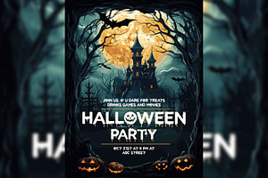 DARK HALLOWEEN FLYER TEMPLATE, a Flyer Template by Griffin Designs