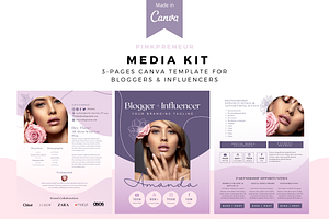 Pinkpreneur Media Kit Canva Template