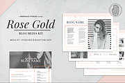 ROSE GOLD | Blog Media Kit, a Resume Template by Marigold Studios (Thumbnail 1 of 9)