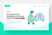 Lung Health Medical Illustration Set, a Healthcare Illustration by Stock Shape (Thumbnail 3 of 4)