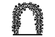 Floral Garden Arch Silhouette Bundle, an Object Graphic by hafijul (Thumbnail 2 of 4)