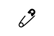 Safety Pin Vector Silhouette Bundle, an Illustration by Designs_River (Thumbnail 7 of 20)