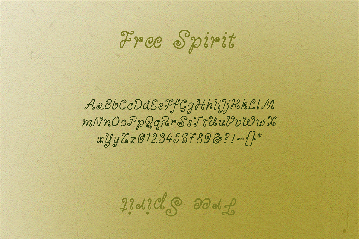 Free Spirit - Swirly Italics, a Handwritten Font by MEG BURK CHOI (Photo 2 of 2)