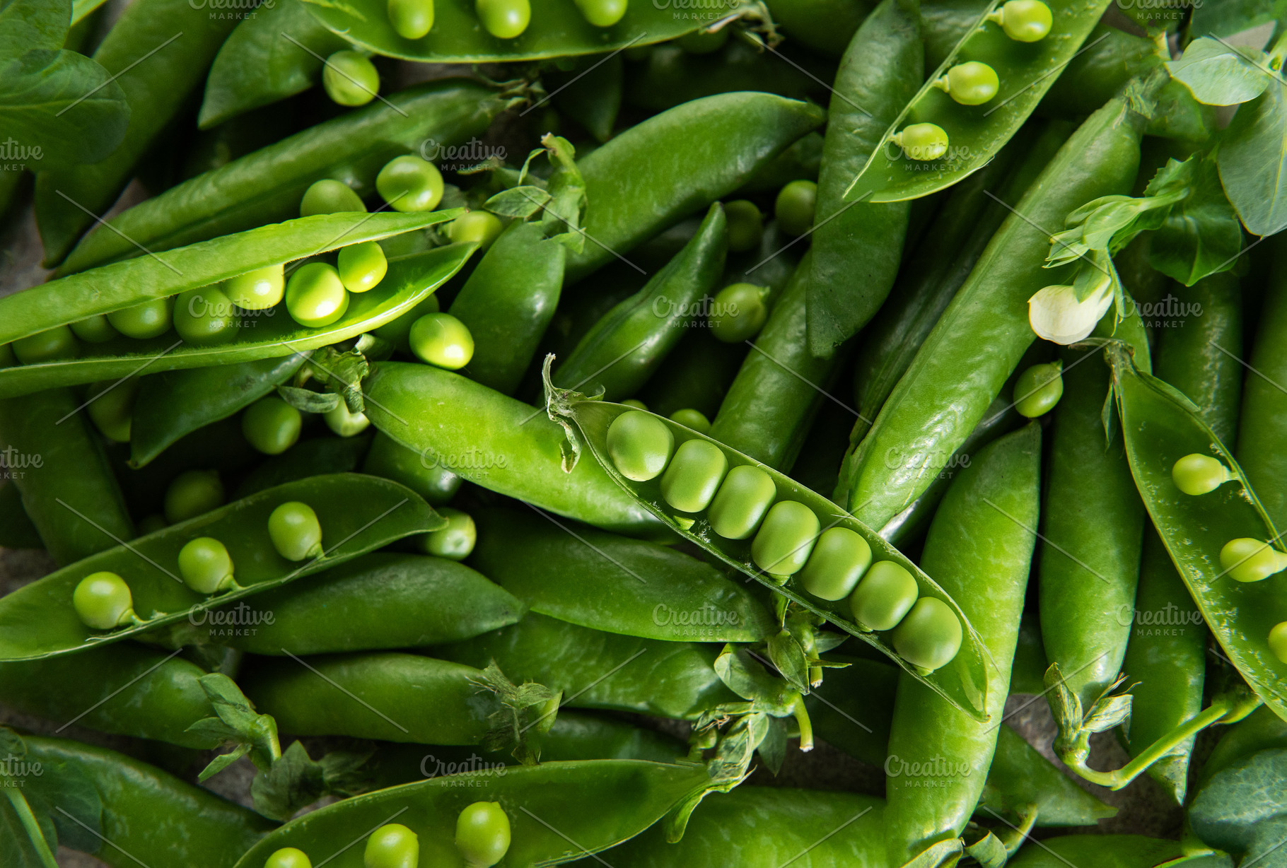 Fresh green peas pod with healthy organic food, a Food & Drink Photo by Olena Rudo