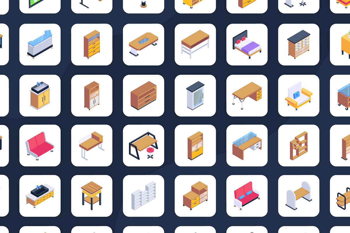 Furniture Icons, a Duotone Icon by Brickclay (Photo 4 of 6)
