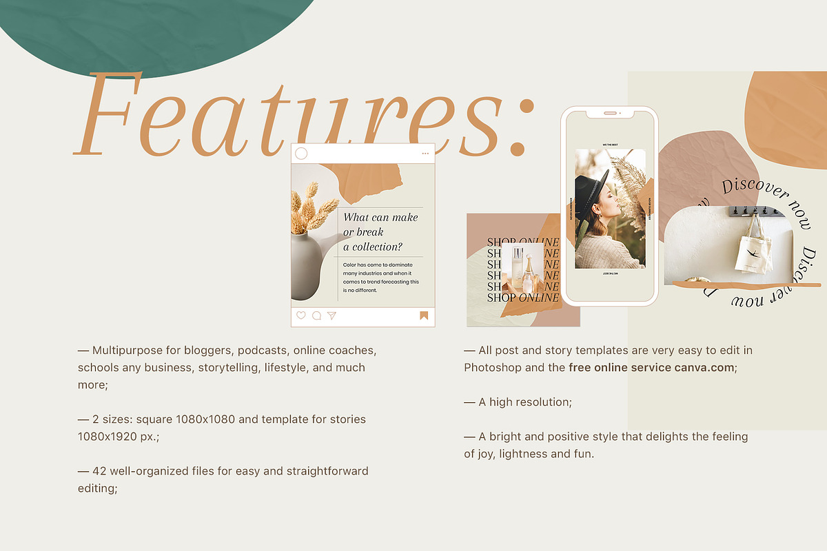Instagram Templates Kit | Canva, a Social Media Template by BigWeek (Photo 6 of 8)