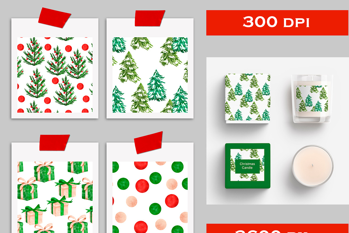 Christmas Tree Clipart & Patterns, a Pattern Graphic by Lagmar Design (Photo 4 of 13)