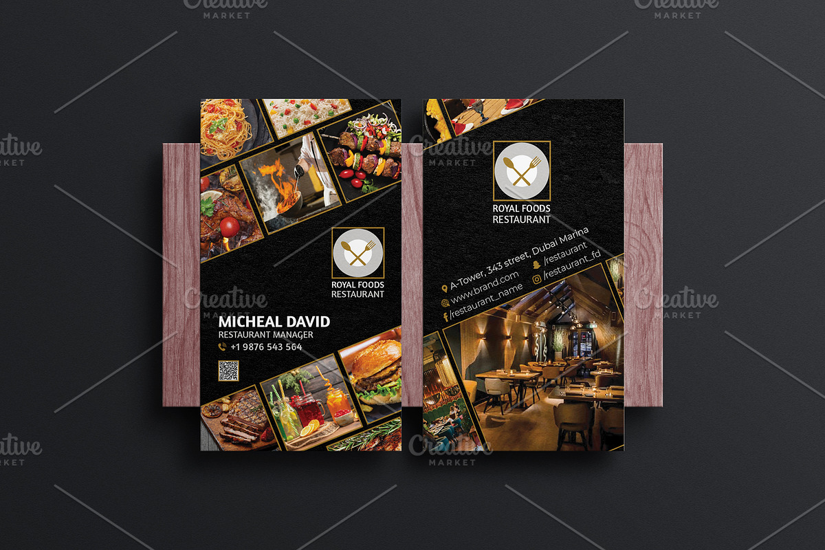 Restaurant Business Card, a Business Card Template by Ample Rising (Photo 5 of 6)