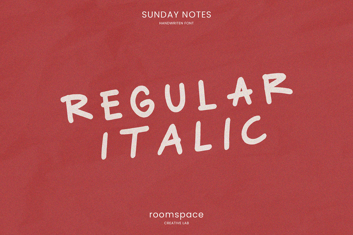 Sunday Notes handwritten font, a Handwritten Font by roomspace creative lab (Photo 12 of 12)