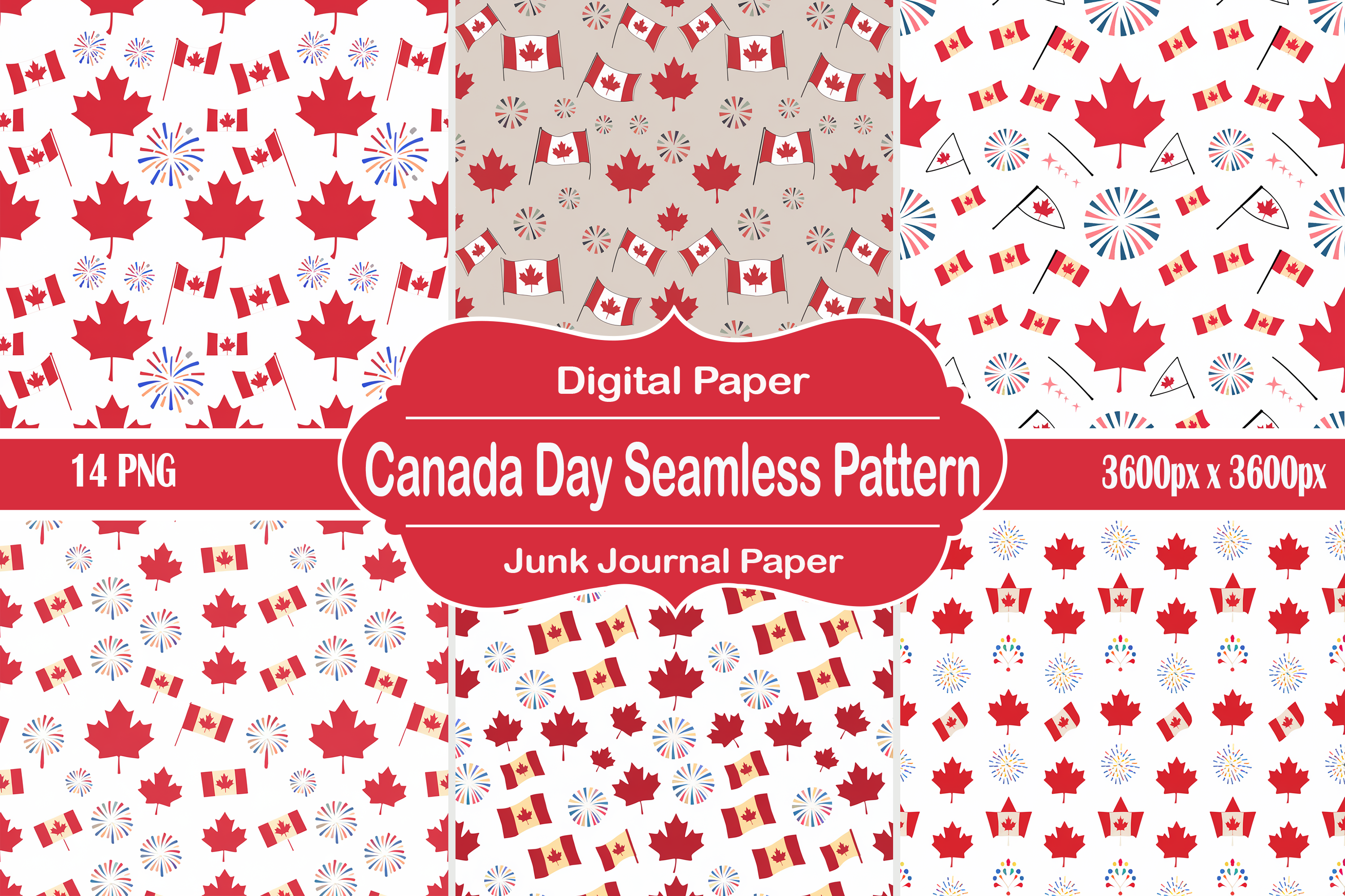 Canada Day Seamless Pattern