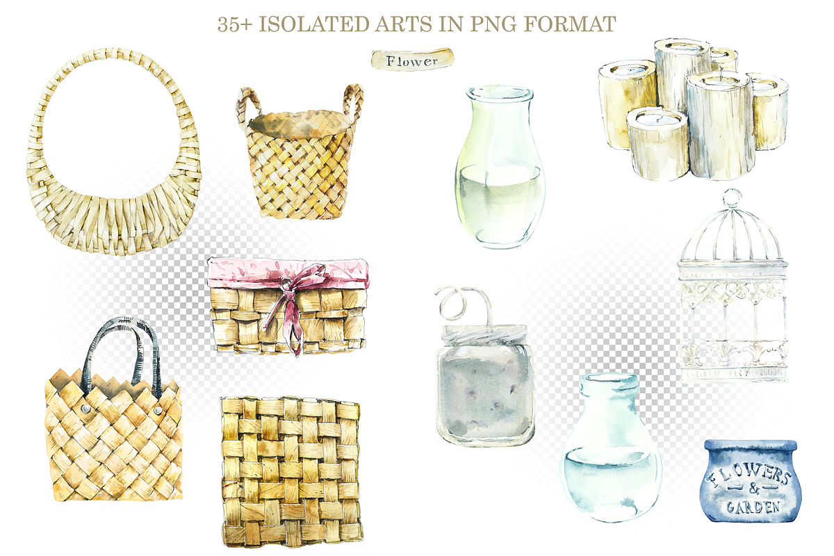 Watercolor Flower Shop, an Object Graphic by Budogoshch (Photo 5 of 5)