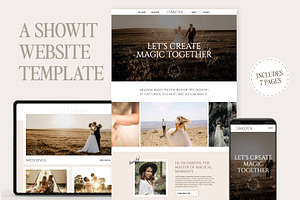 Dakota, Photographer Showit Template