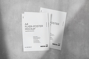 Three A4 Flyer-Poster Mockup