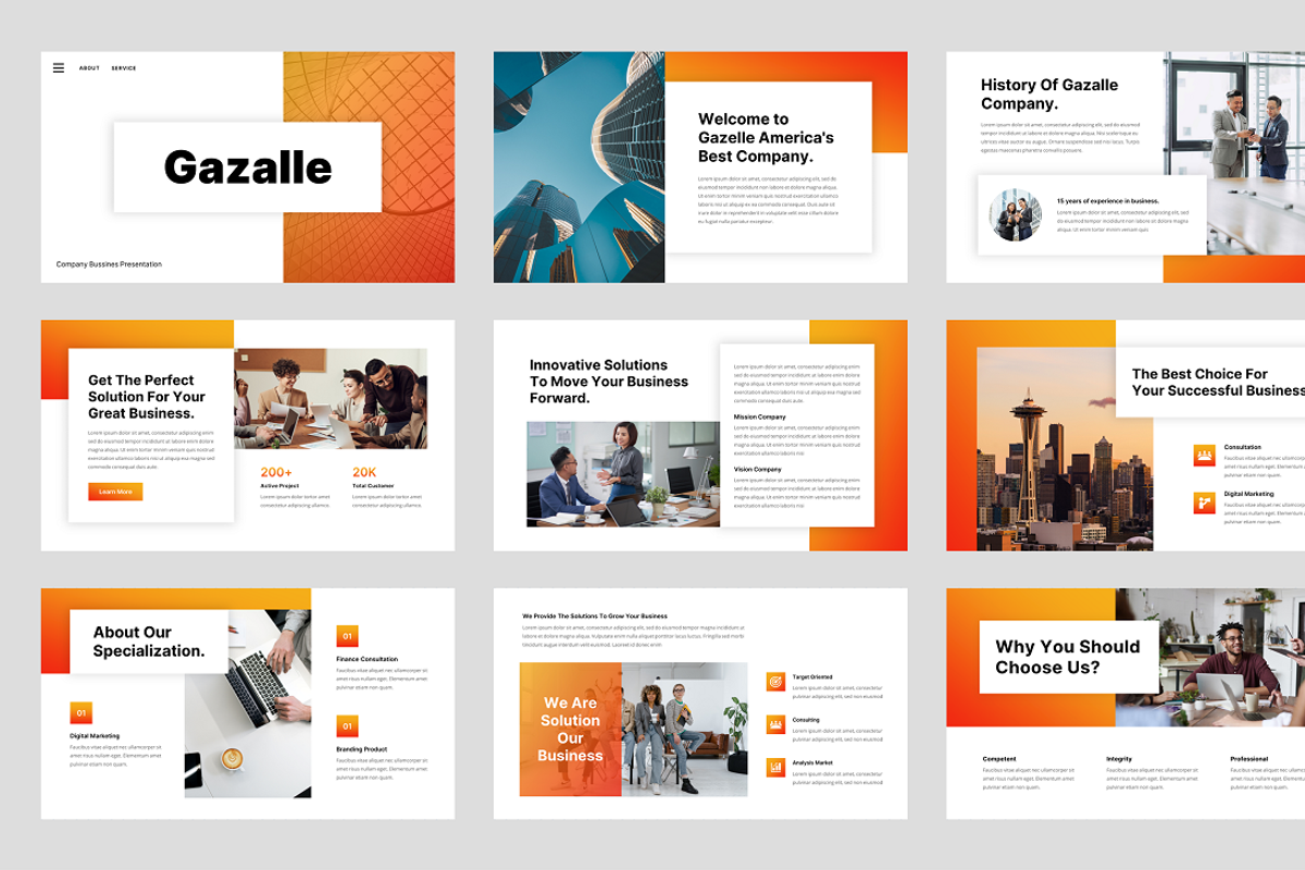 Company Business PowerPoint, a Presentation Template by Biwarastudio (Photo 2 of 5)