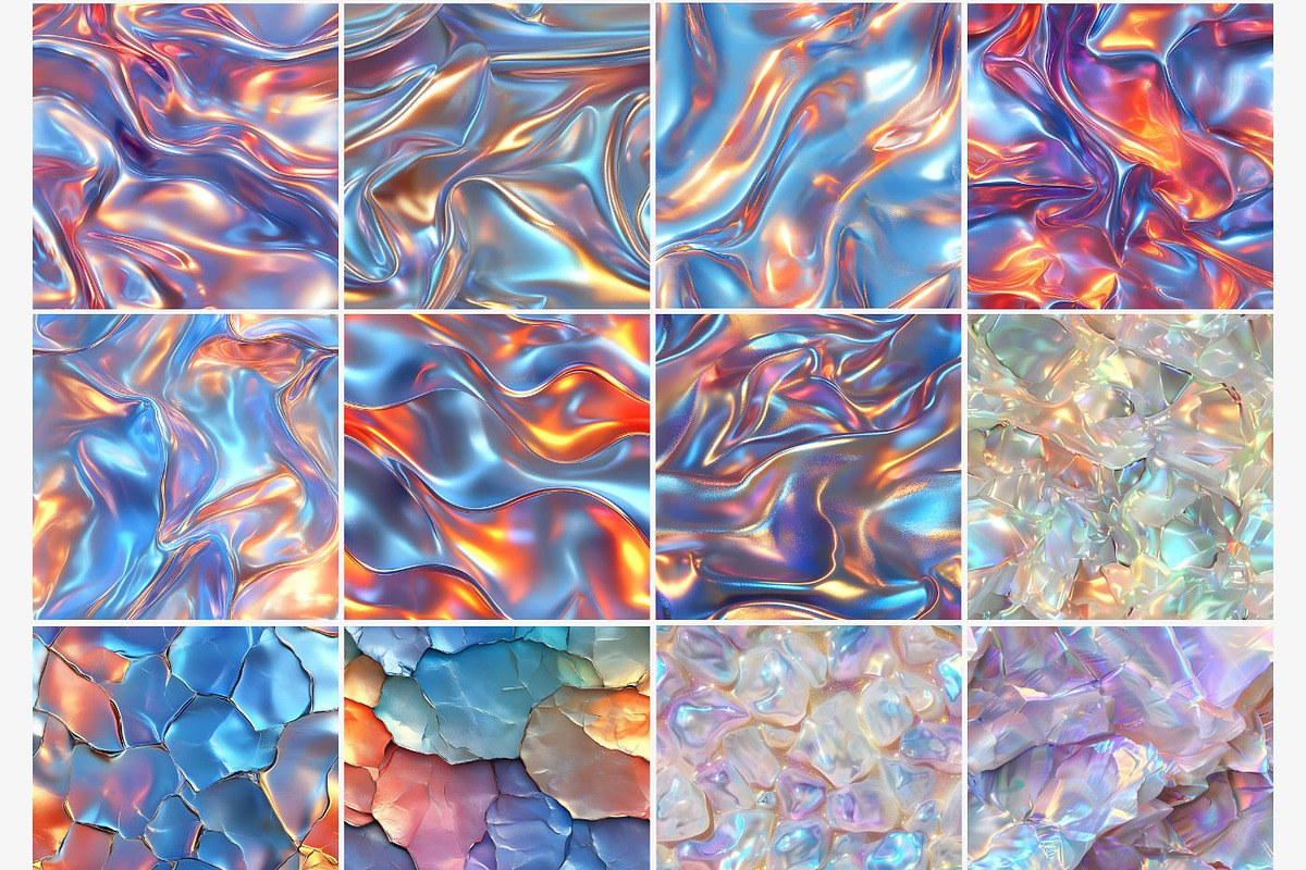 Iridescent Holographic Opal Texture, a Pattern Graphic by UniqueMe (Photo 16 of 17)