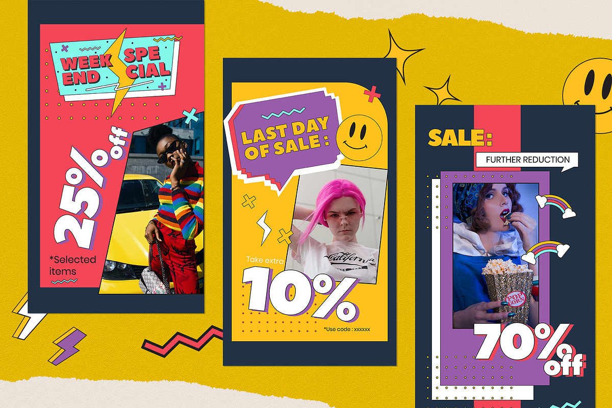 90's Instagram Pack, a Social Media Template by graphicook (Photo 7 of 7)