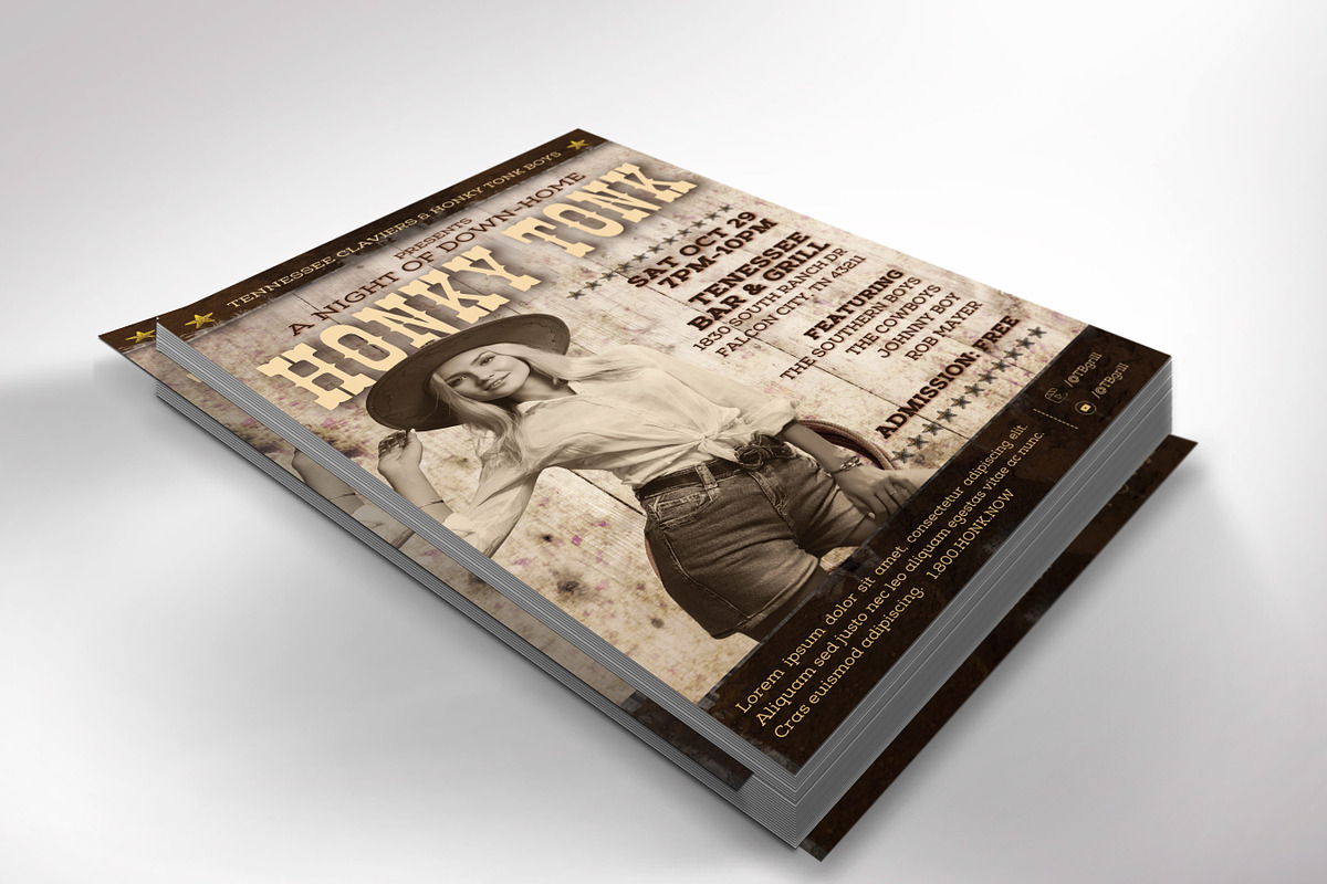 Honky Tonk Country Flyer Template preview 7