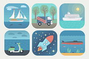 Transport App Icons Set, an Icon by Alex Serada (Thumbnail 3 of 4)