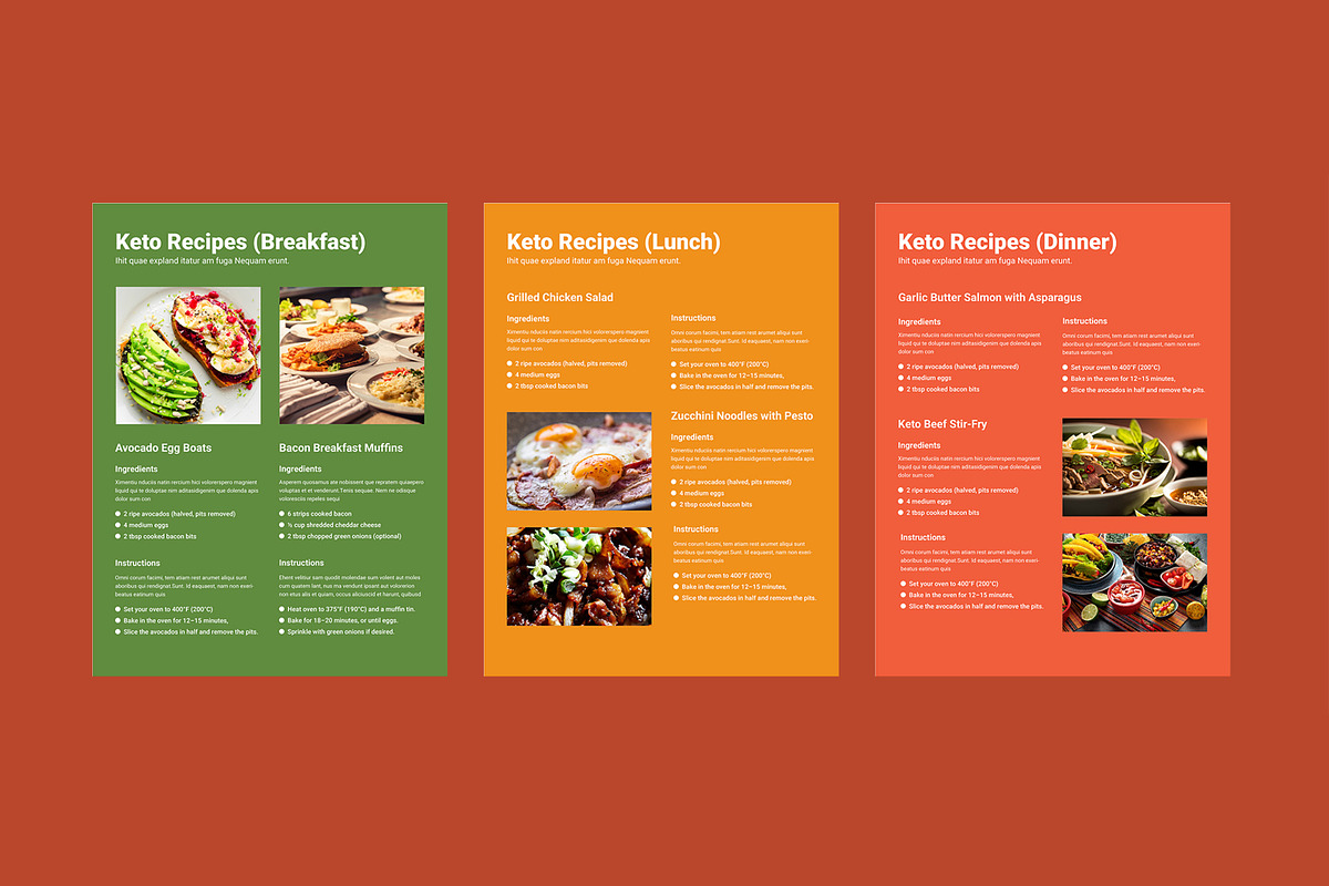 Keto Diet Ebook Planner, an UI Kit Template by MightyDesign (Photo 5 of 10)