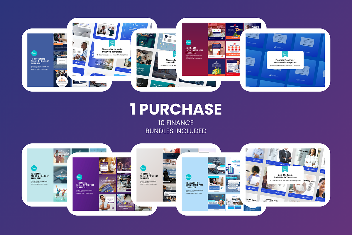 Finance Social Media SUPER Bundle, a Social Media Template by Sincerely Media (Photo 2 of 2)