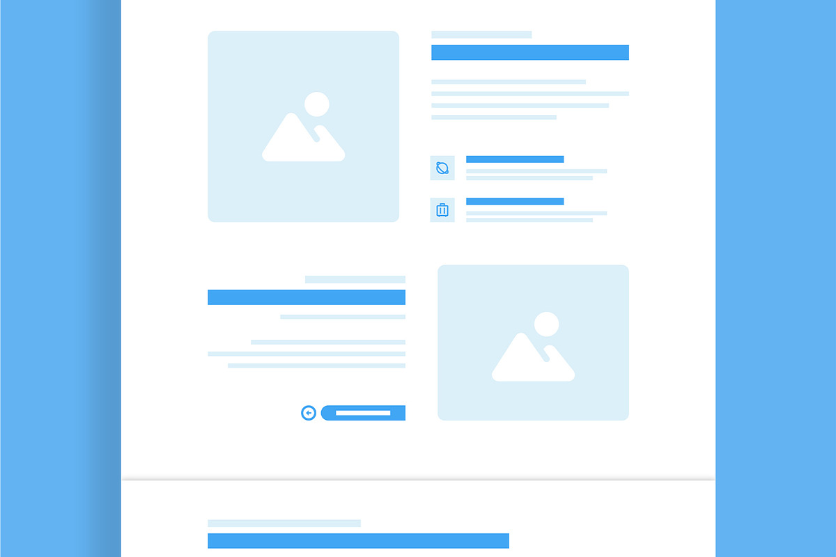 Modern Website UI Wireframe Design, a Landing Page Template by MightyDesign (Photo 3 of 9)