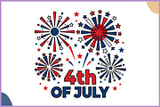 4th of July Fireworks SVG Clipart, a Decorative Illustration by Gfx Expert Team (Thumbnail 3 of 3)