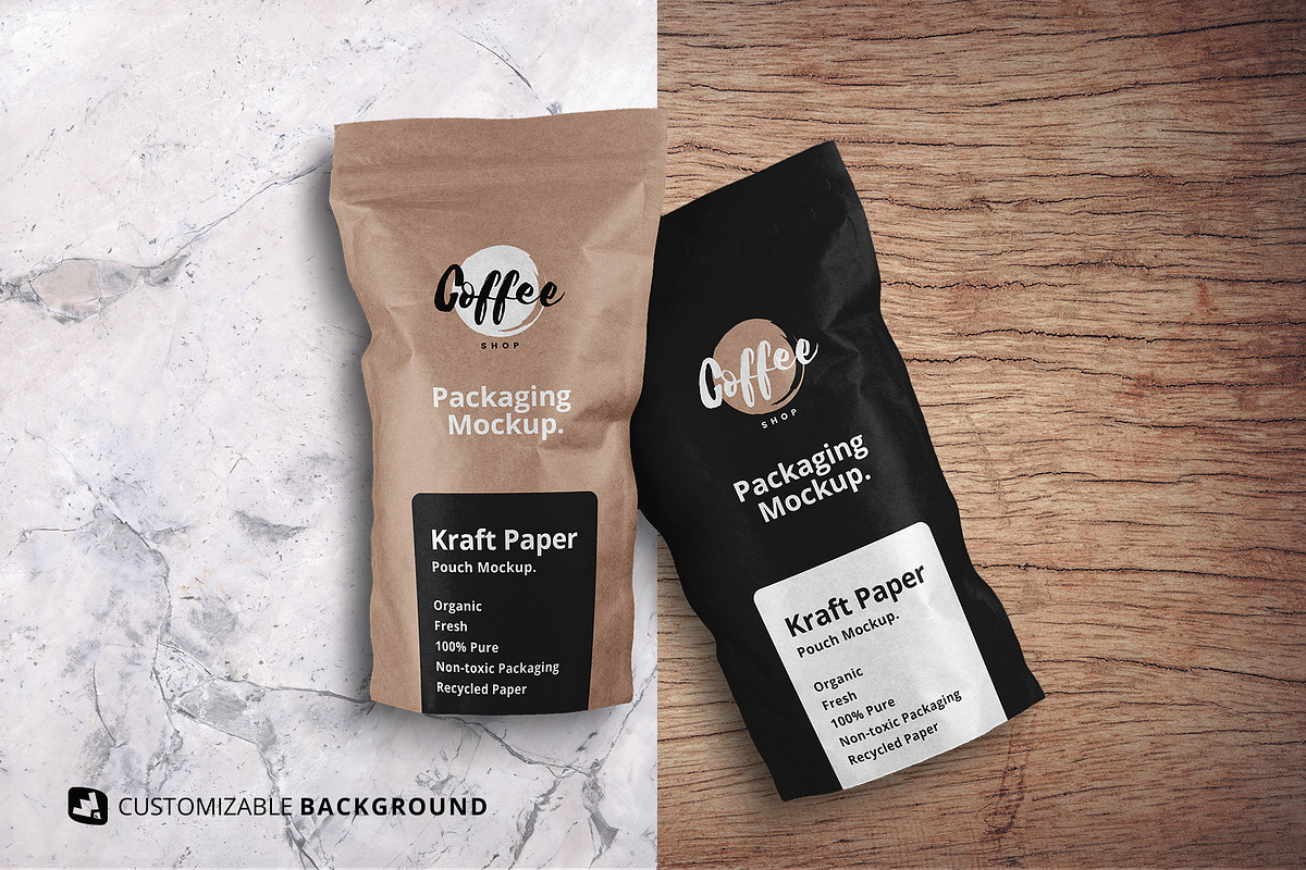 Tall Kraft Paper Packaging Mockup, a Packaging Mockup by Designertale (Photo 3 of 8)