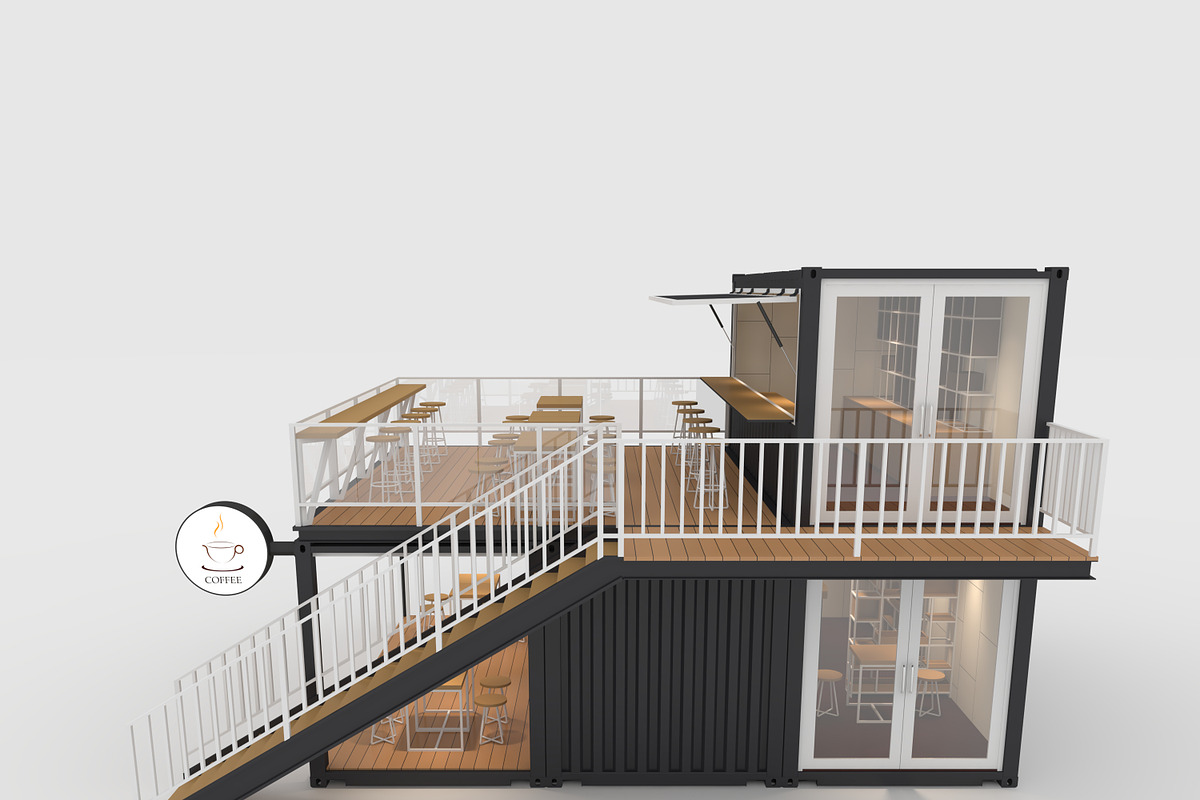 3D Model Container Cafe 7, an Architecture 3D Model by SR 3D Visual (Photo 20 of 24)
