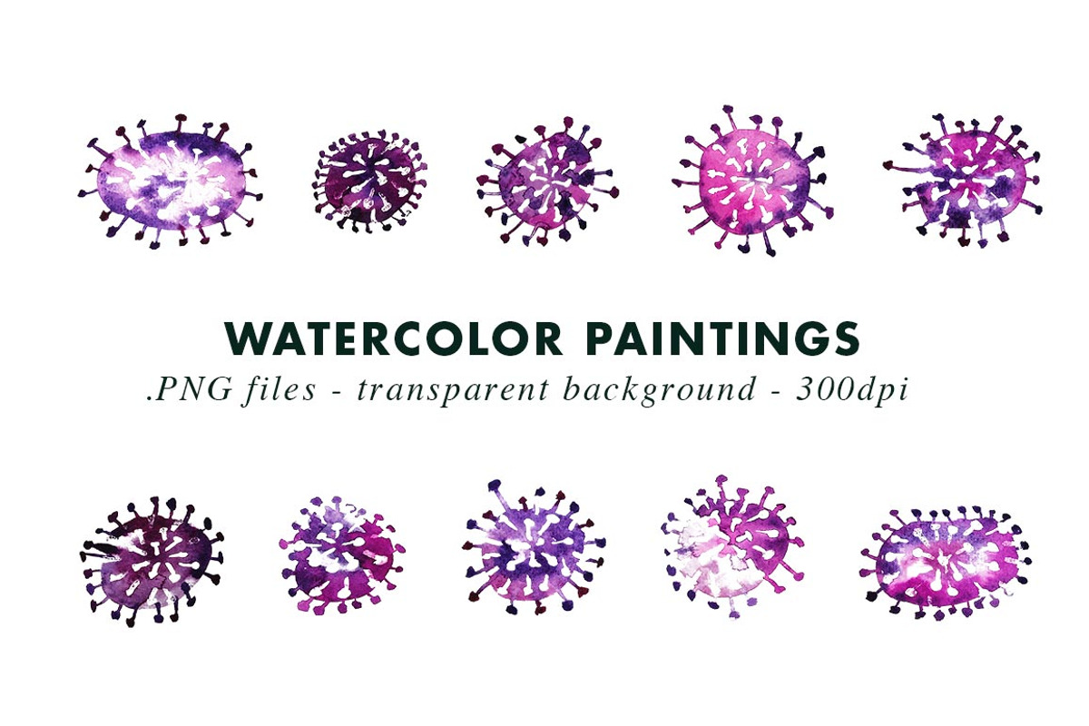Watercolor Coronavirus Covid-19, an Illustration by Heartmade by Claudia (Photo 2 of 4)