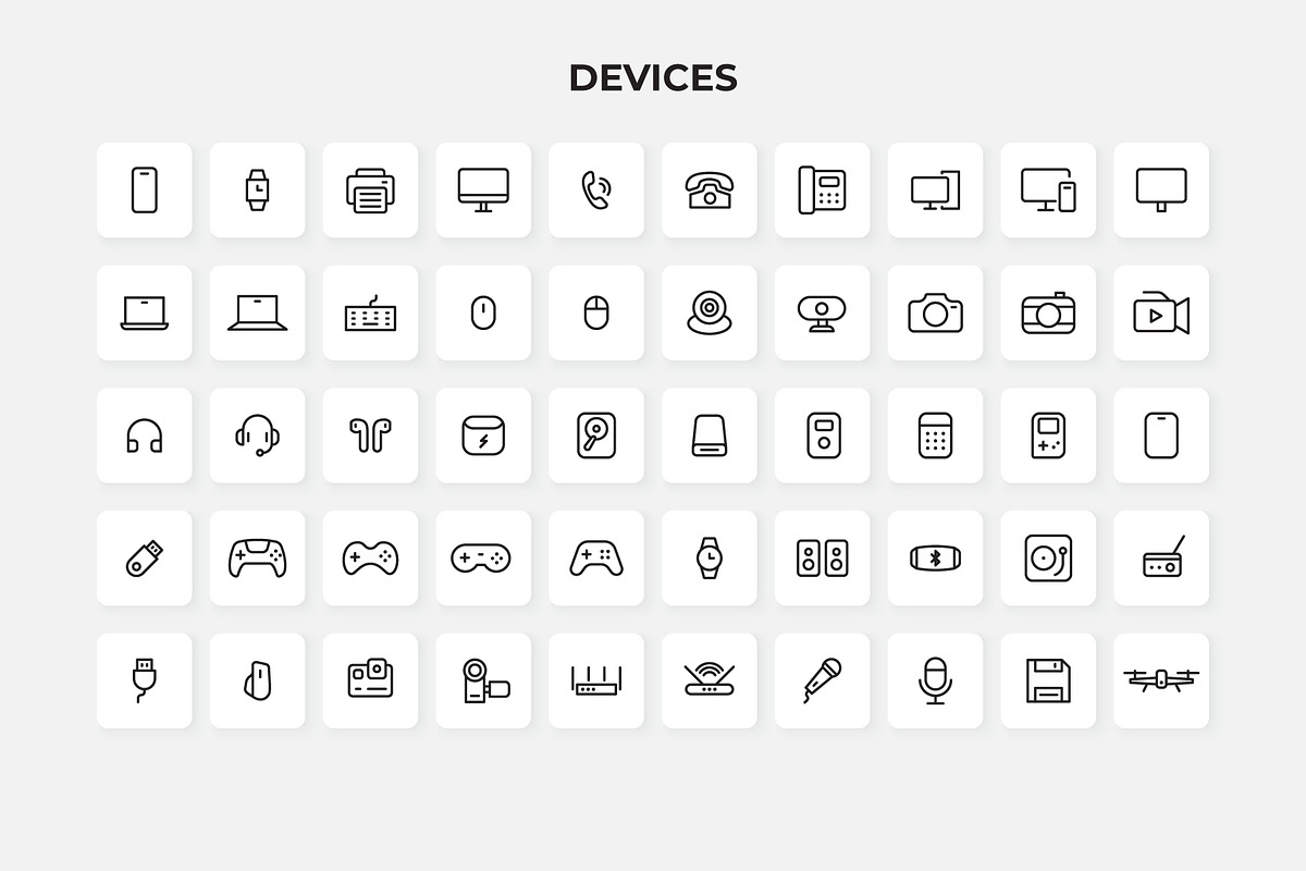 1500 Outline Icons Canva Bundle, an Outline Icon by Abert (Photo 8 of 15)