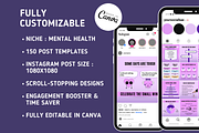 Mental Health Instagram Templates, a Social Media Template by Your Social Bae (Thumbnail 4 of 6)