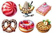 Watercolor Sweet Treats Clipart, an Illustration by Daily.Designs (Thumbnail 5 of 5)
