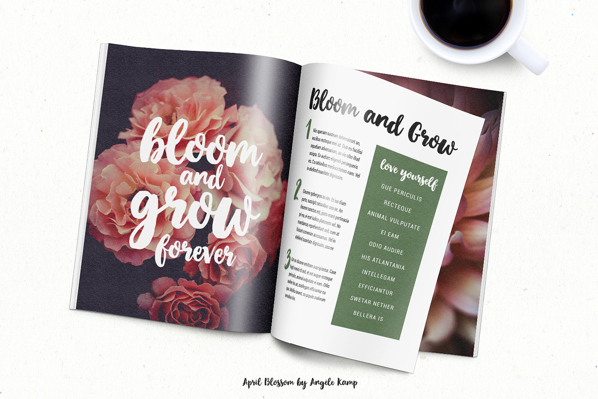 April Blossom bold brush font preview 6