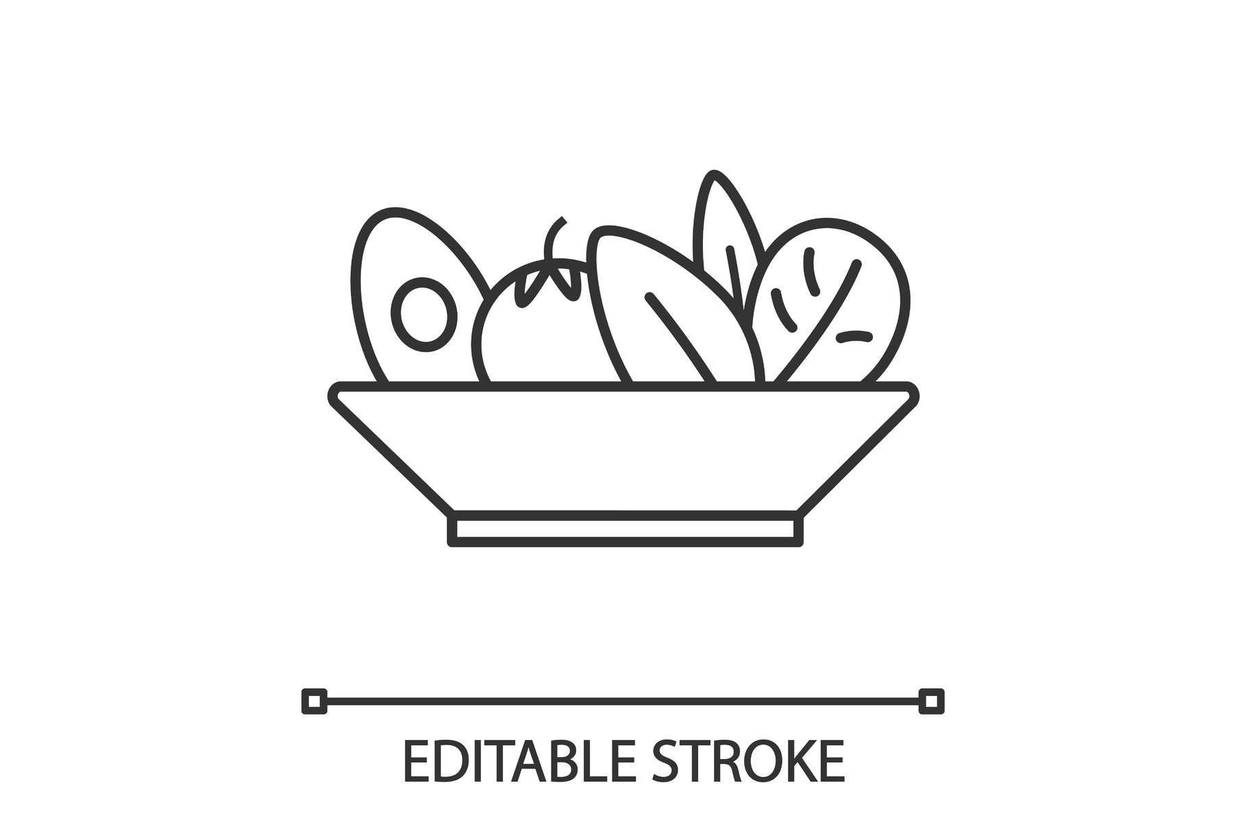 Salad linear icon, an Outline Icon by IMG Visuals