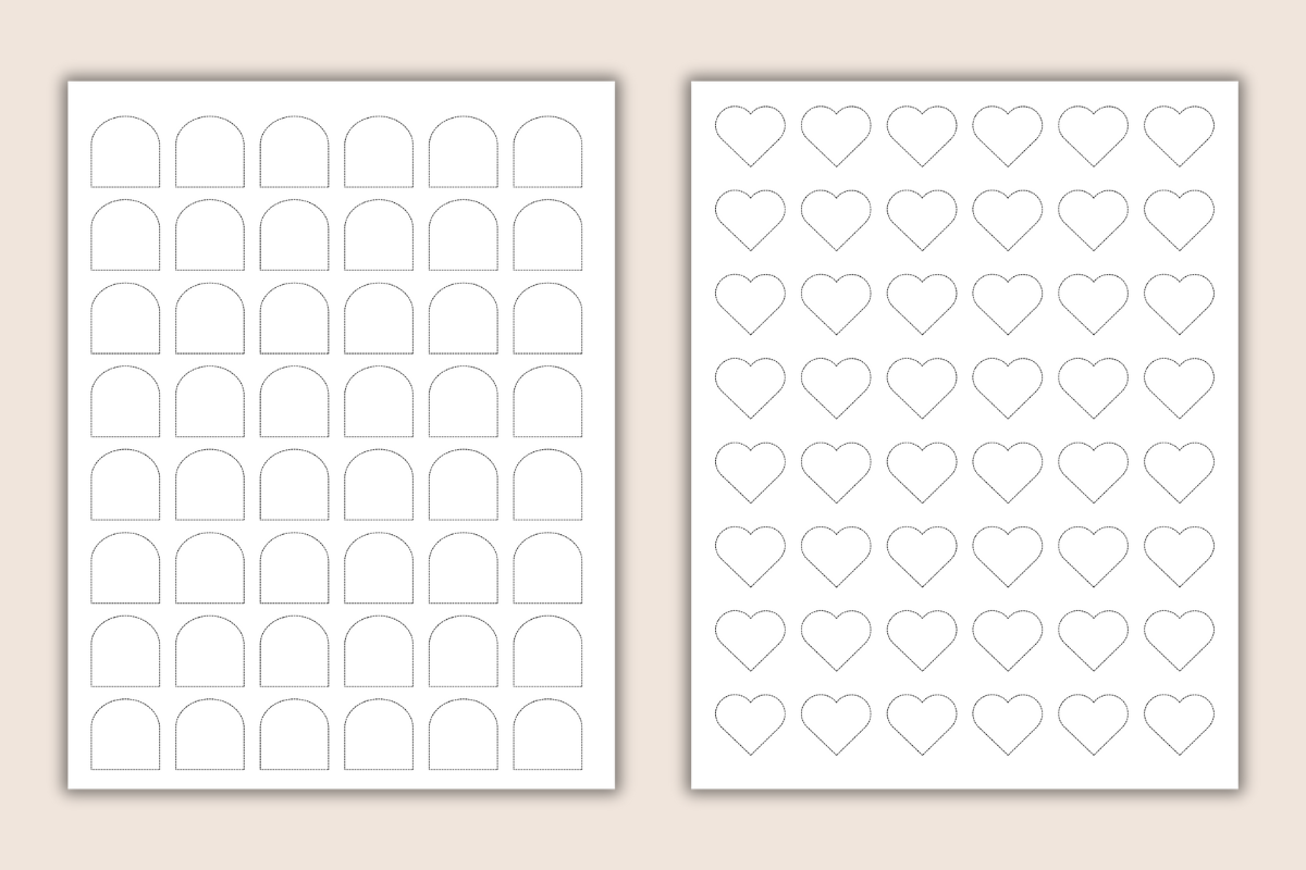 Blank Sticker Sheets Canva Template preview 3