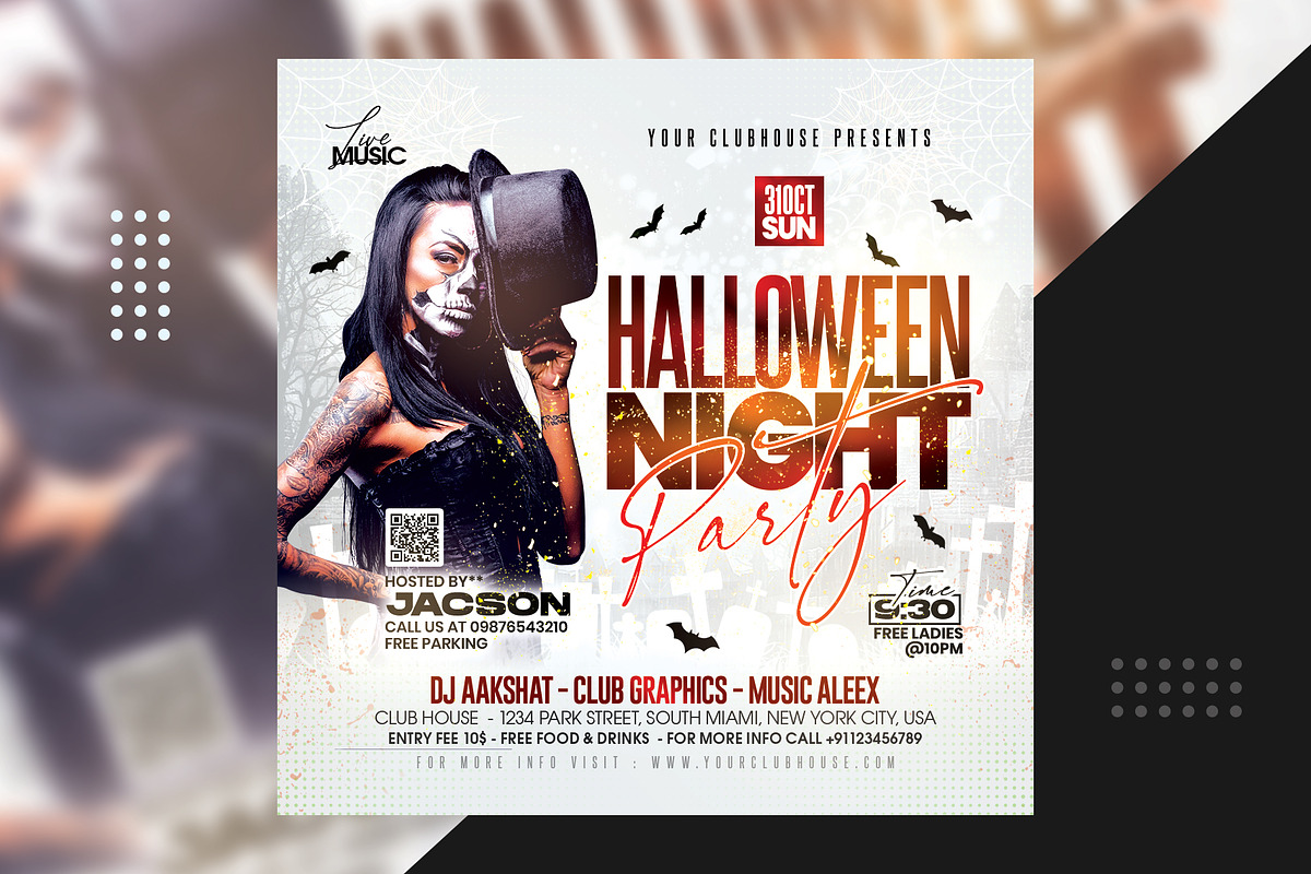 Halloween Flyer Template, a Templates & Theme by MithilaCreation (Photo 4 of 6)