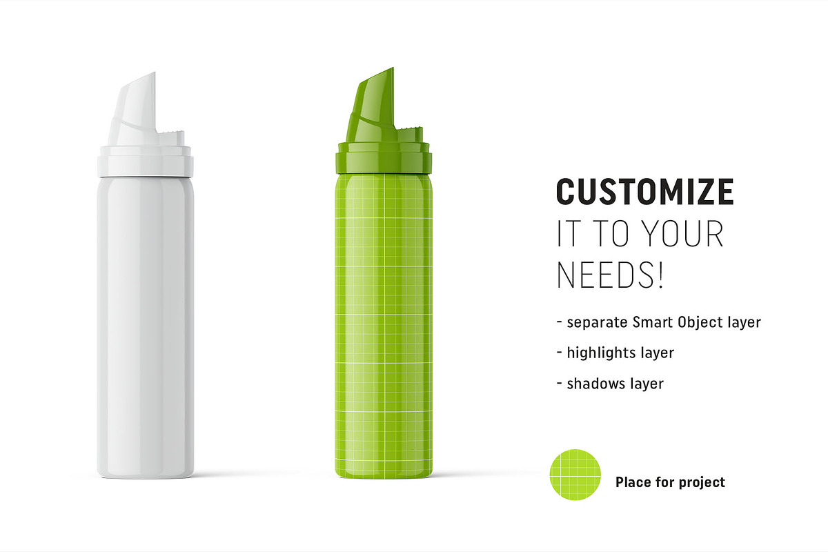 Glossy cosmetic bottle mockup, a Packaging Mockup by Smarty Mockups (Photo 2 of 5)