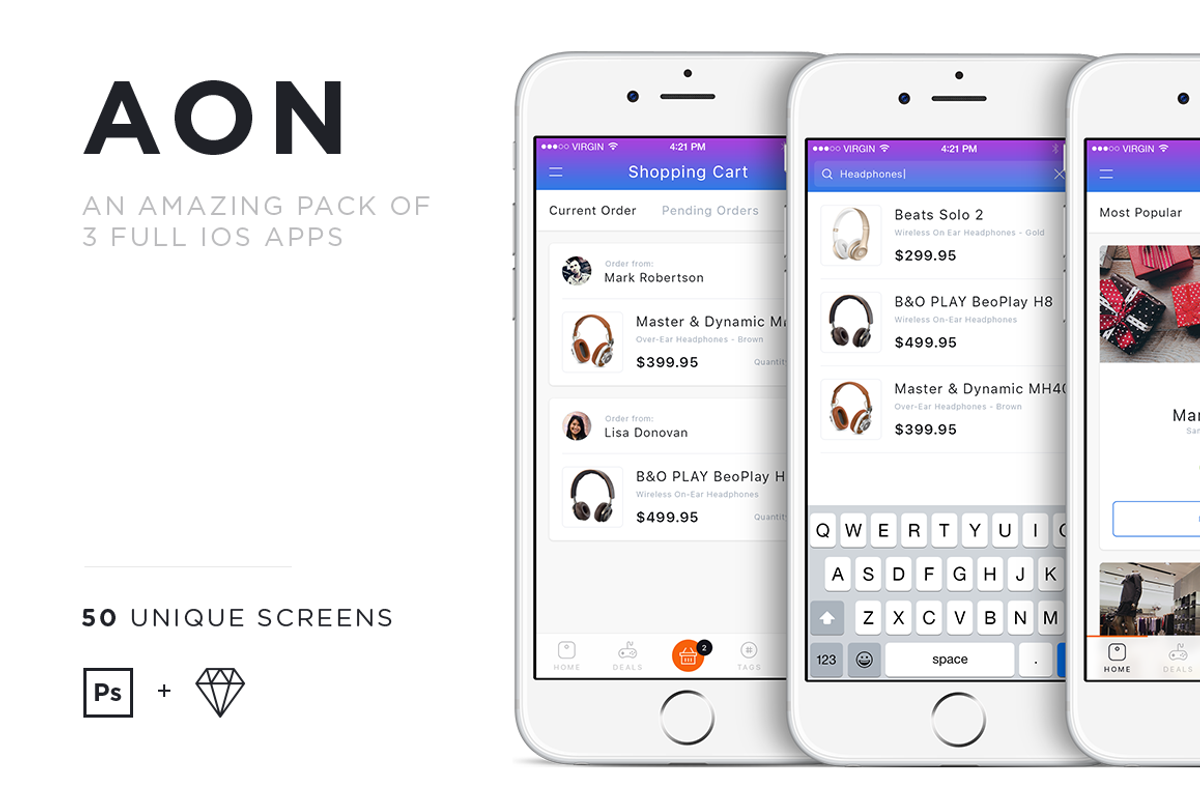 AON - a pack of 3 beautiful iOS apps, a Graphic by Ionut Zamfir (Photo 4 of 5)
