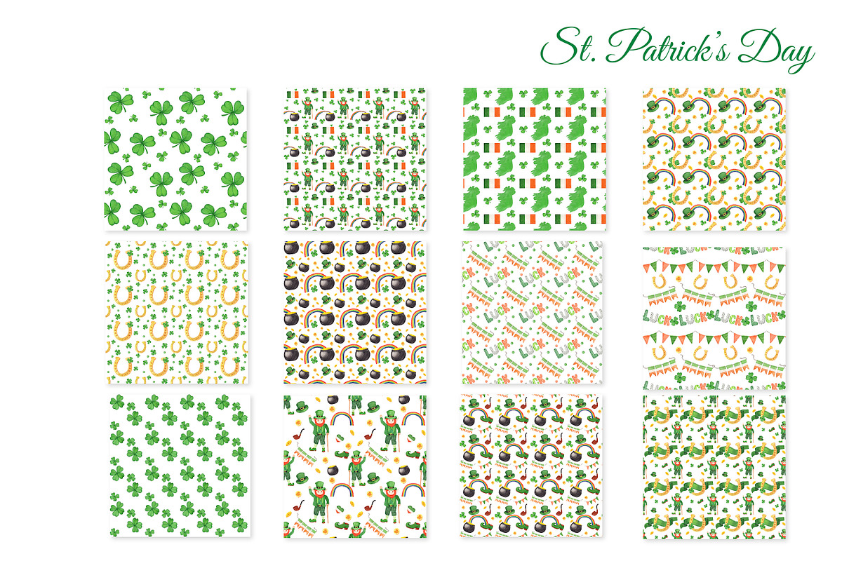 St. Patricks Day watercolor clipart, an Illustration by s.yanyeva (Photo 6 of 6)