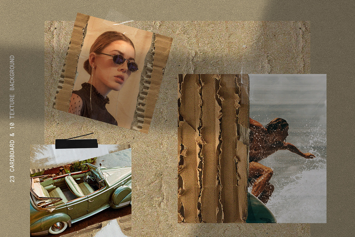 Cardboard Texture & Elements Pack, a Texture Graphic by Gravito (Photo 5 of 9)