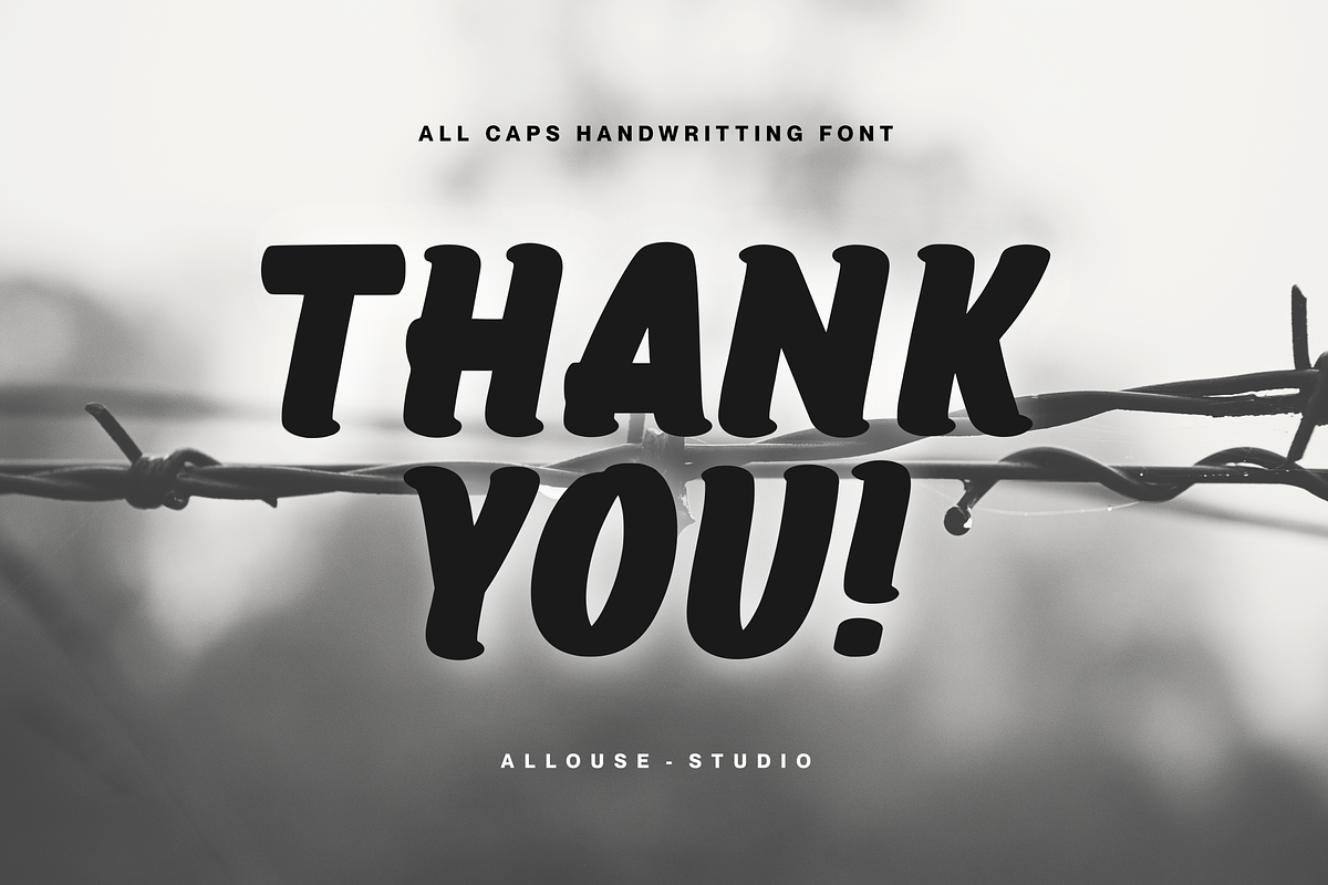 Marlrock All Caps Handwritting Font, a Font by Allouse Studio (Photo 10 of 10)