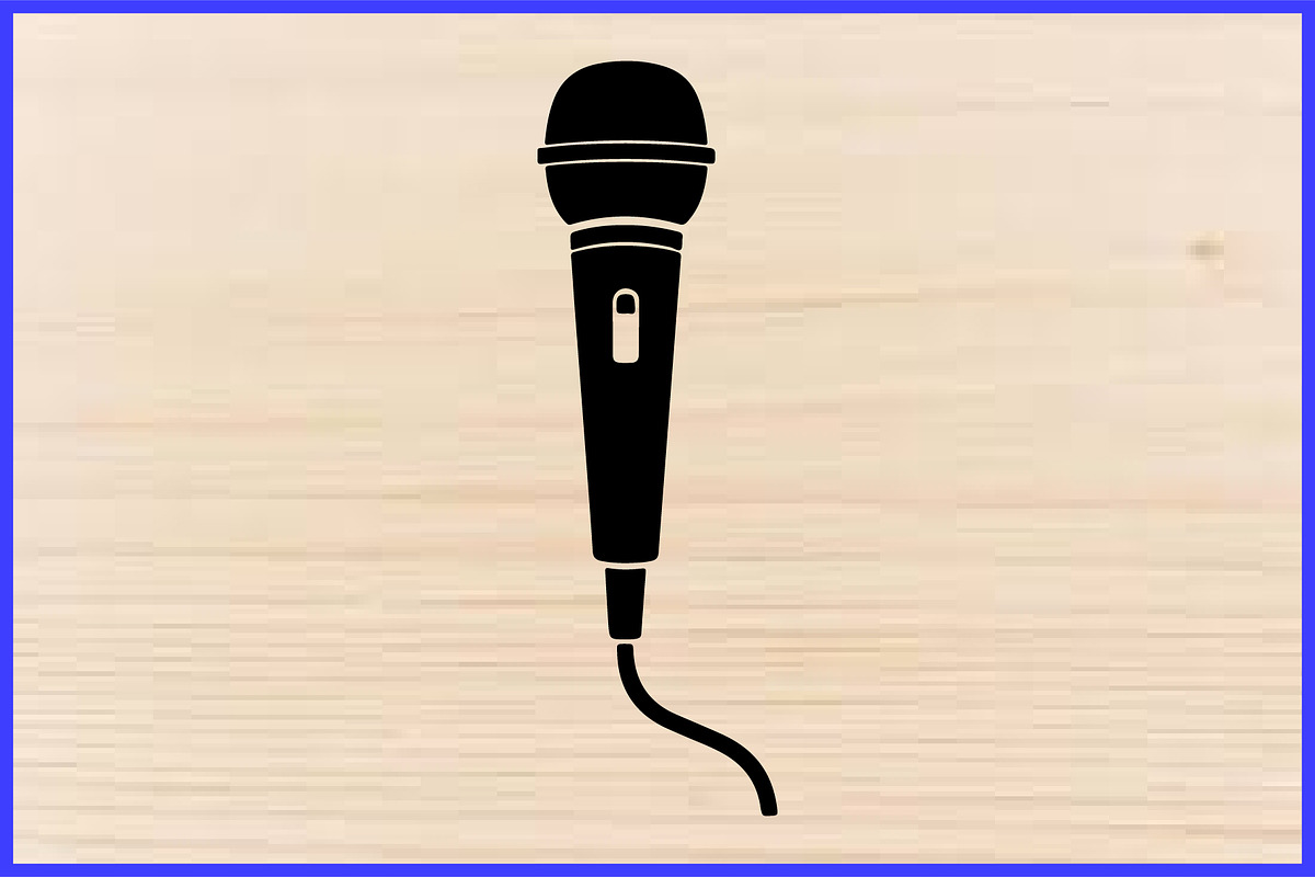 Microphone PNG Silhouette Vector Set, an Object Illustration by Creativeshirt (Photo 3 of 4)