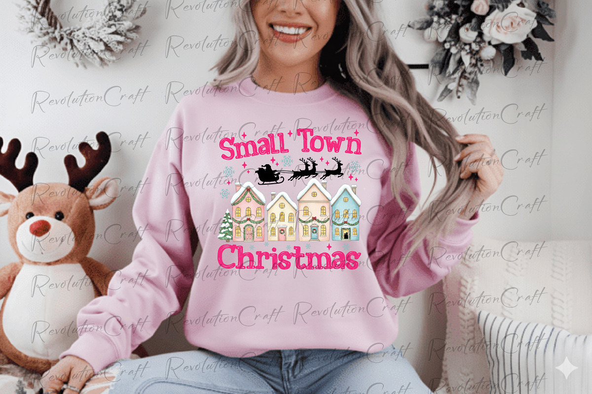 Small Town Christmas Png, Christmas, an Illustration by OK Design (Photo 4 of 4)