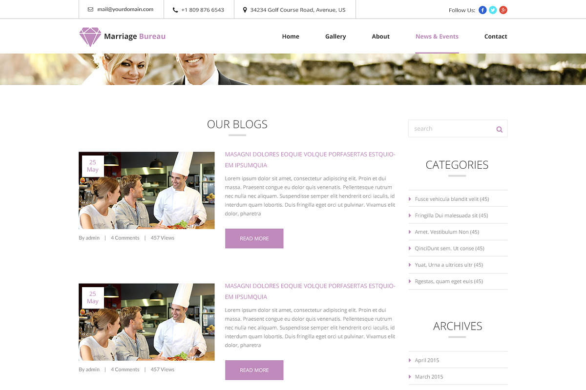 Marriage Bureau PSD Website Template, a Websites & App Template by WebbyTemplates (Photo 3 of 6)