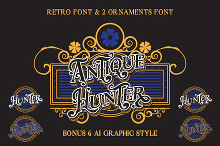 Antique Hunter and Ornaments fonts